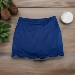 Vineyard‎ Vines Skort Womens 8 Navy Blue Scallop Hem Athletic Golf Pockets Logo